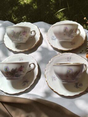 WINTERLING BAVARIAN VTG MINI Demitasse Cup and Saucer 8pc Set